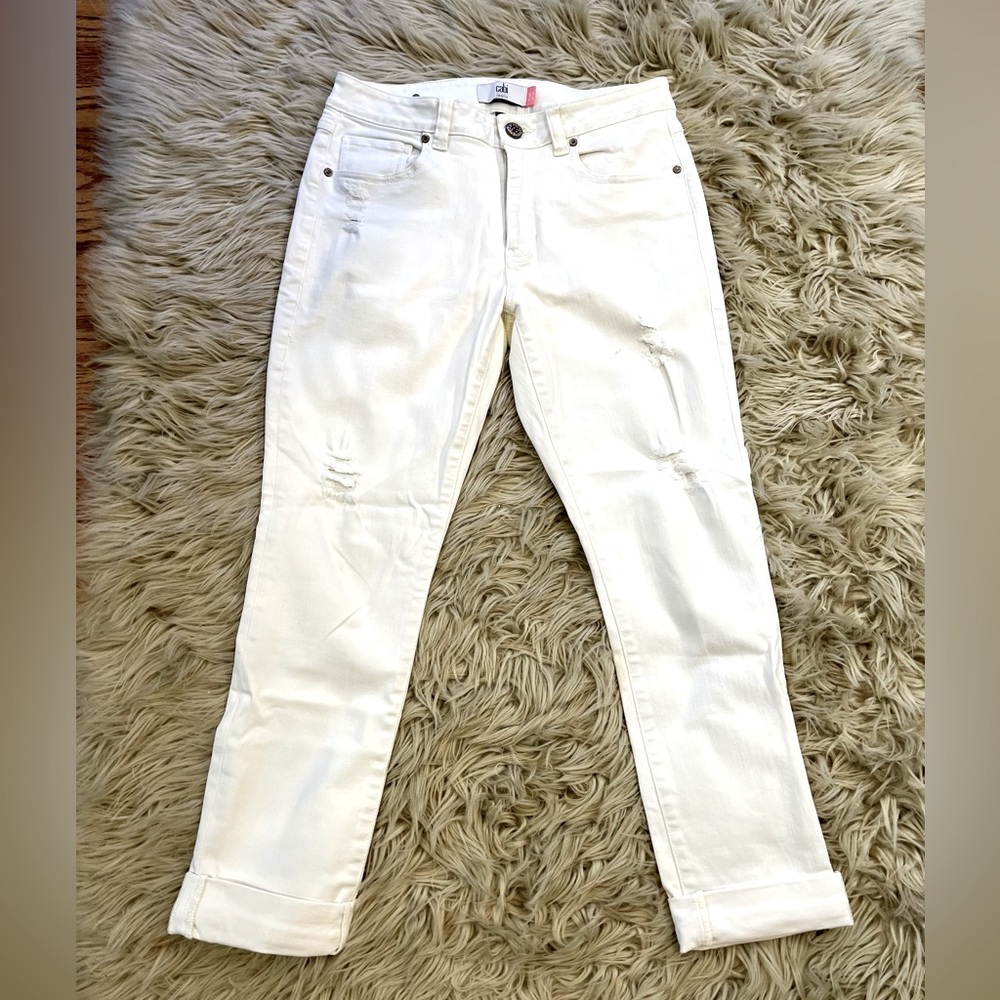 Cabi White High Slim Jeans